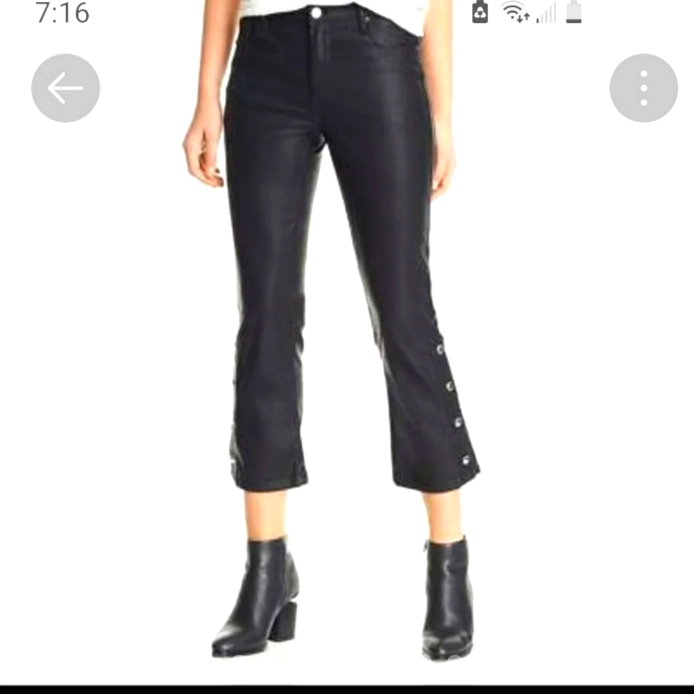 BLANK NYC FAUX LEATHER KICK FLARE PANT 24